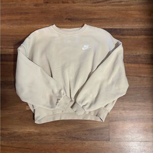 Nike Beige Fleece Pullover